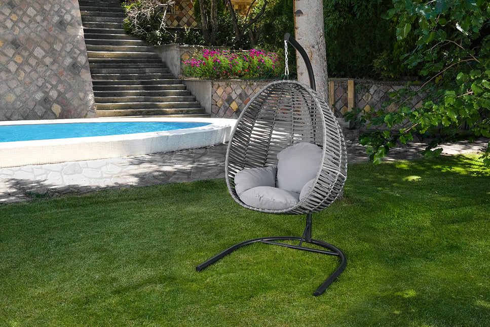 Findik | Garden Single Swing Chair – Hanging Chair with Metal Frame