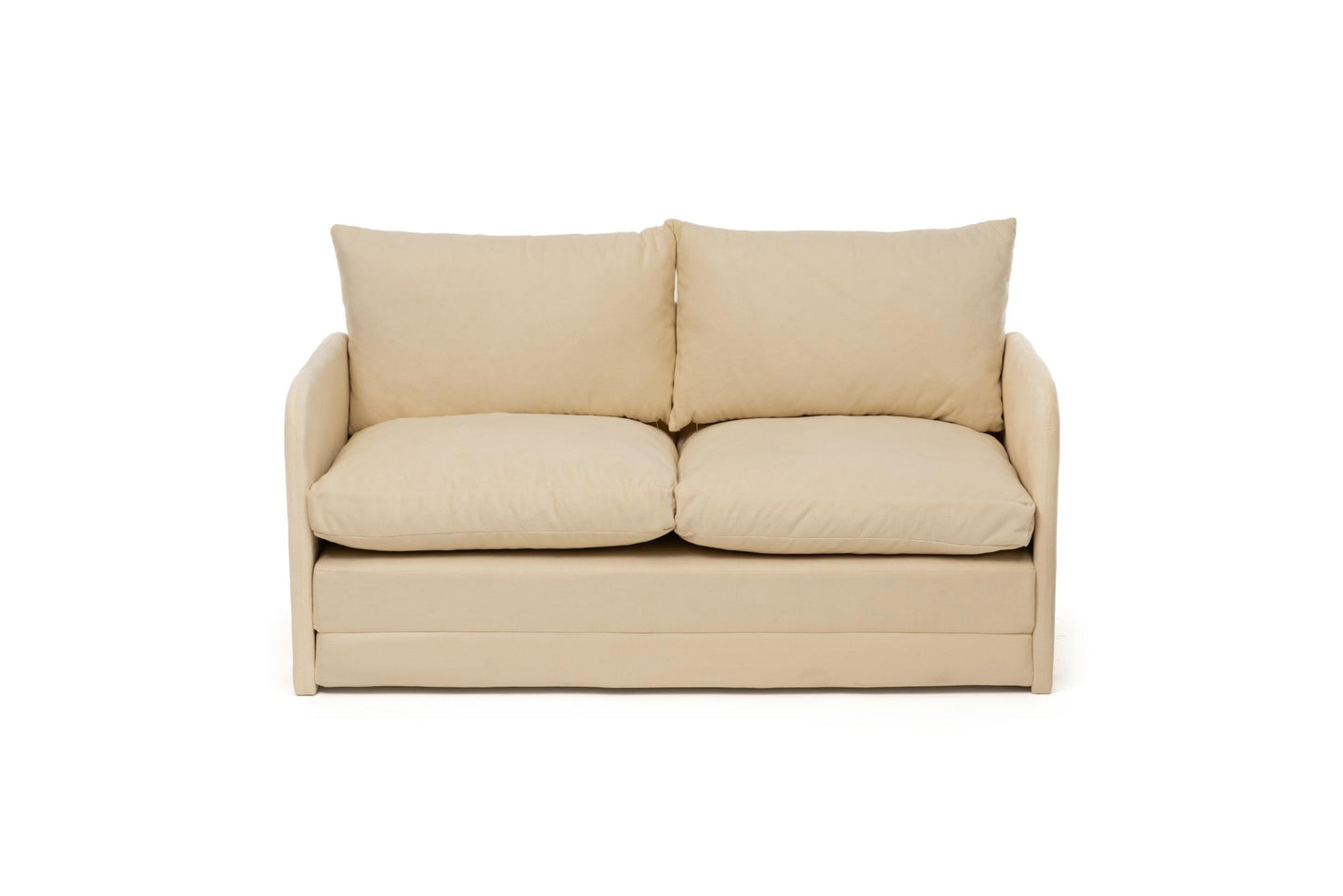 SAGA | Modern 2-Seat Sofa Bed with Metal Frame & Polyester Fabric – 200x120 cm Sleeper