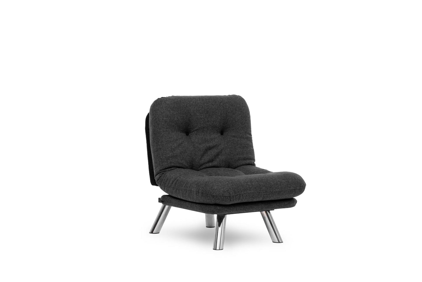 MISA | Linen Sofa Bed with Metal Frame & Adjustable Backrest – 110x70 cm Bed Size