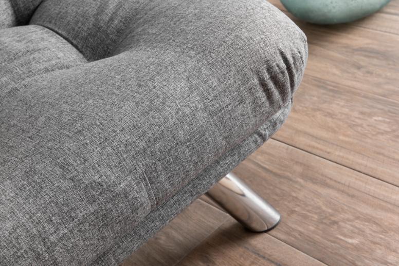 MISA | Linen Sofa Bed with Metal Frame & Adjustable Backrest – 110x70 cm Bed Size