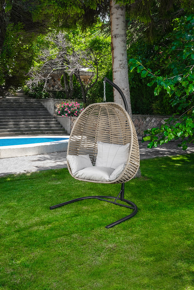 Findik | Garden Single Swing Chair – Hanging Chair with Metal Frame