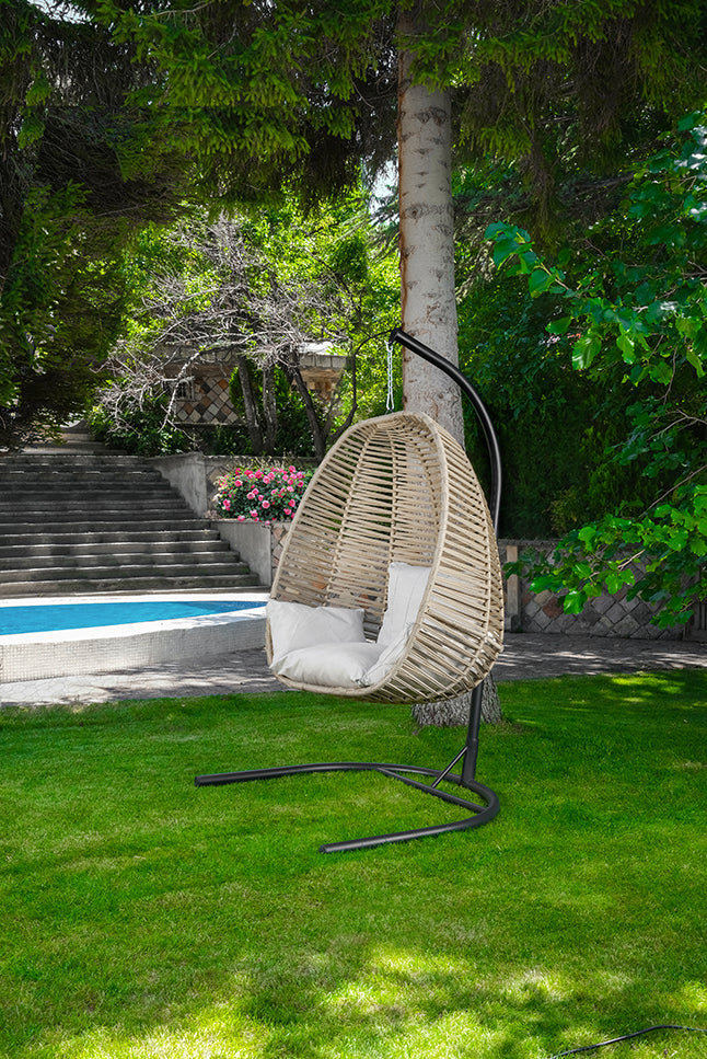 Findik | Garden Single Swing Chair – Hanging Chair with Metal Frame