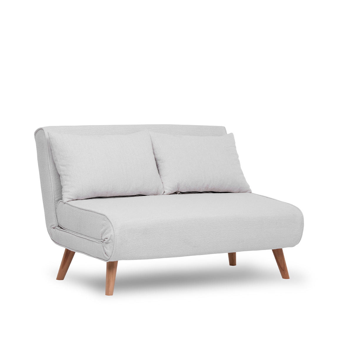 Modern Folding 2-Seat Sofa Bed – Adjustable Backrest, Durable Metal Frame