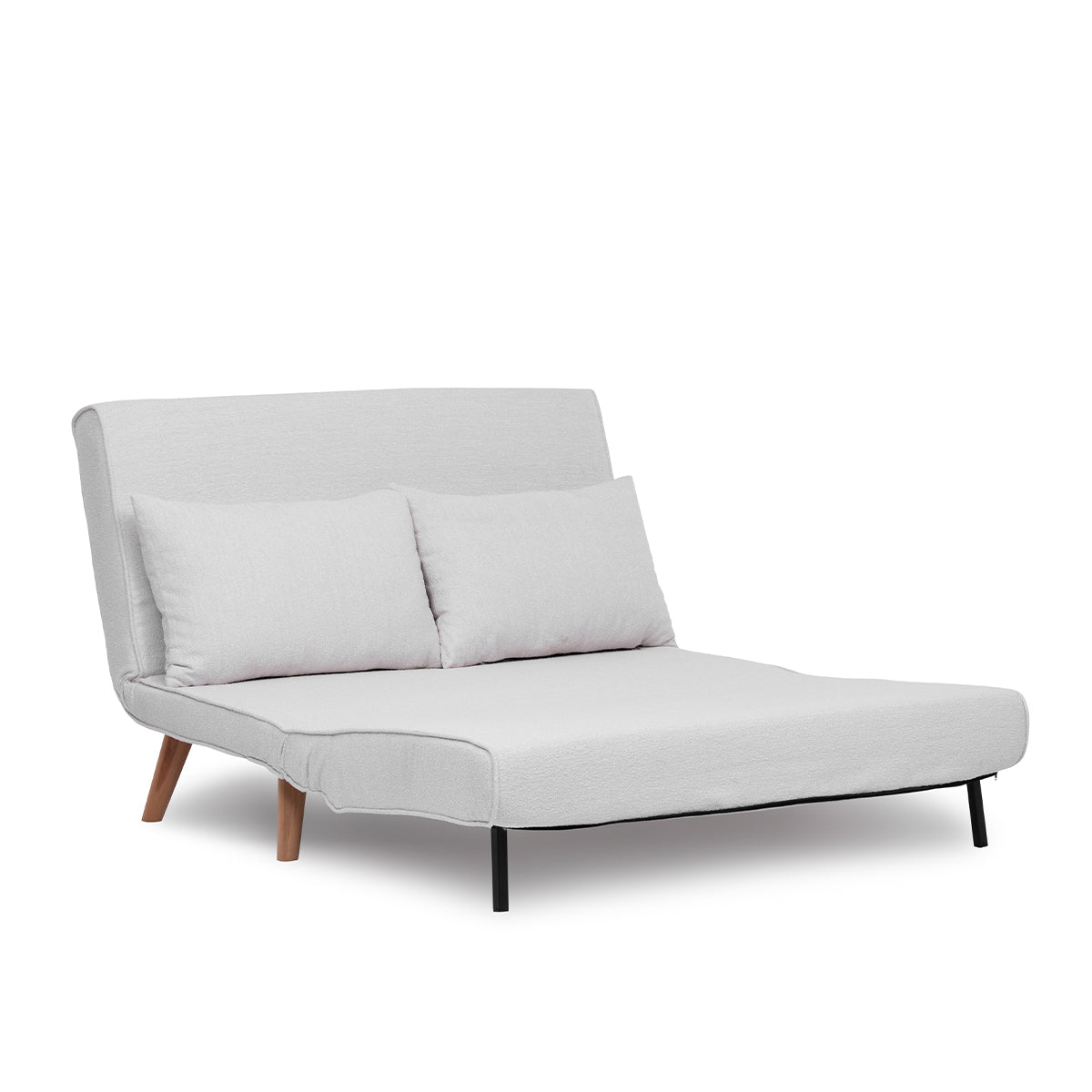 Modern Folding 2-Seat Sofa Bed – Adjustable Backrest, Durable Metal Frame