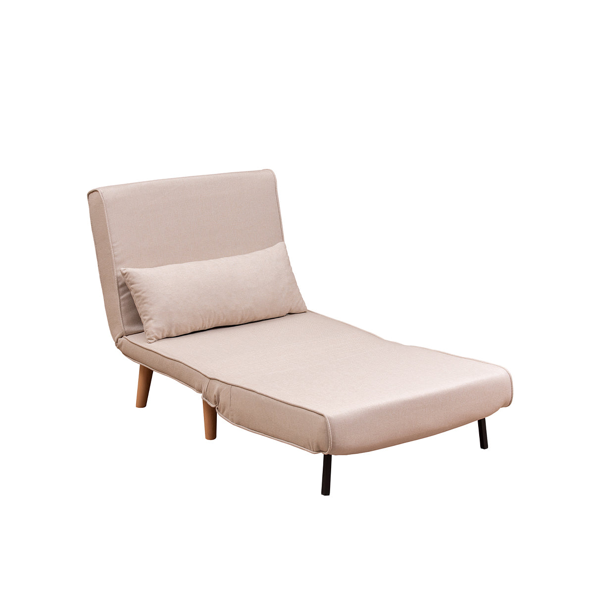 Space-Saving 1-Seater Sofa Bed – Durable Metal Frame, Adjustable Recliner, Soft Back Cushions