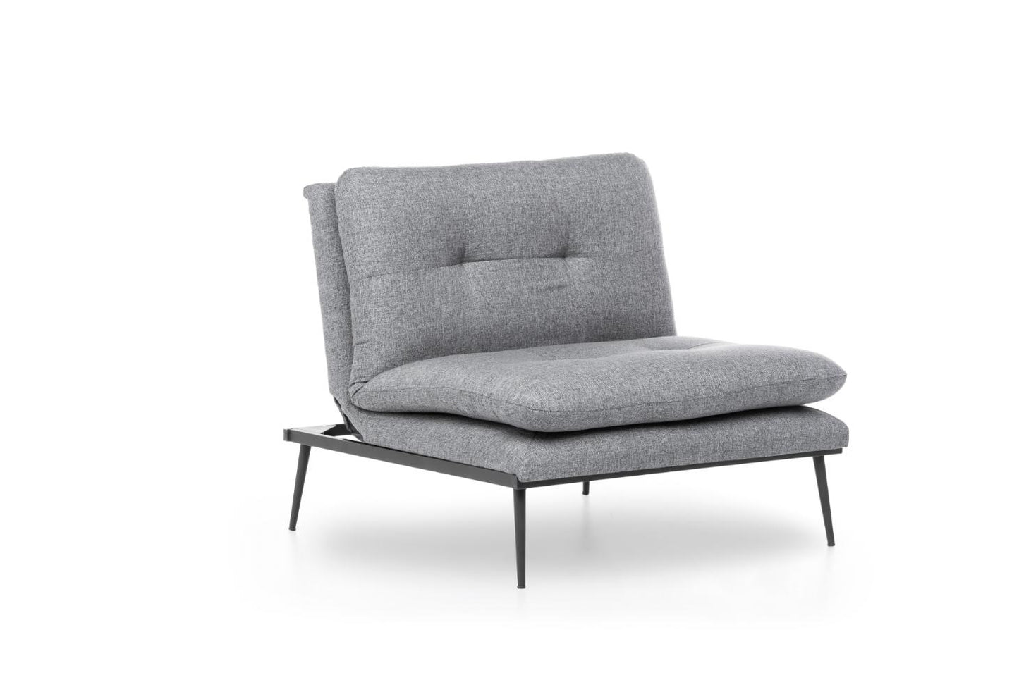 MARTIN | Single Linen Sofa Bed with Metal Frame & 14-Level Adjustable Backrest – 130x90 cm Bed Size
