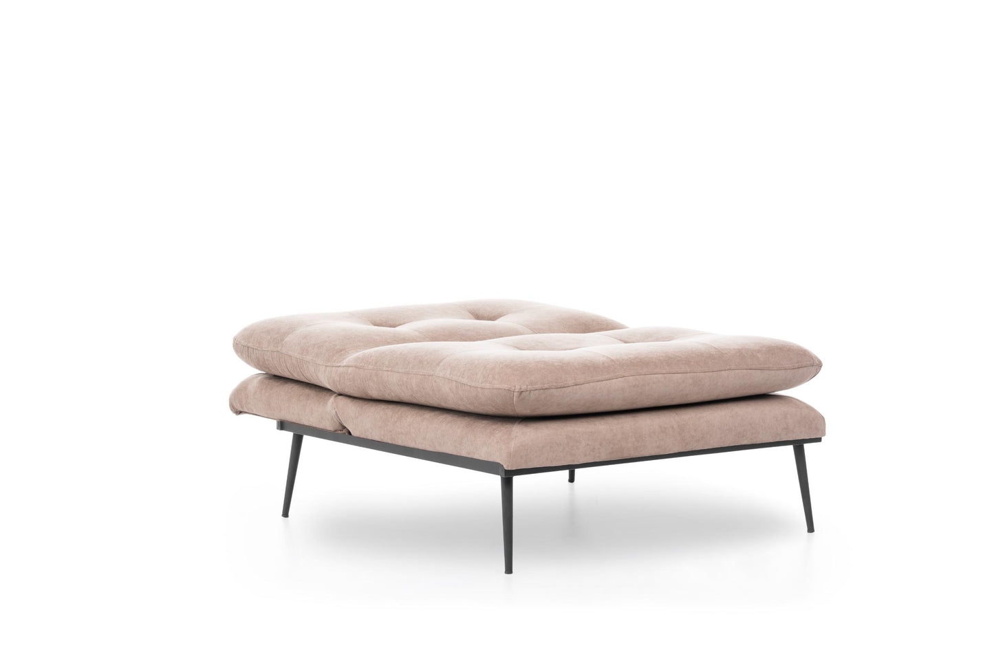 MARTIN | Single Linen Sofa Bed with Metal Frame & 14-Level Adjustable Backrest – 130x90 cm Bed Size