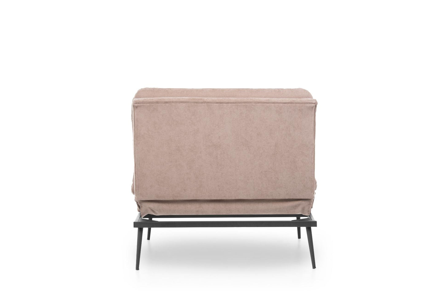 MARTIN | Single Linen Sofa Bed with Metal Frame & 14-Level Adjustable Backrest – 130x90 cm Bed Size