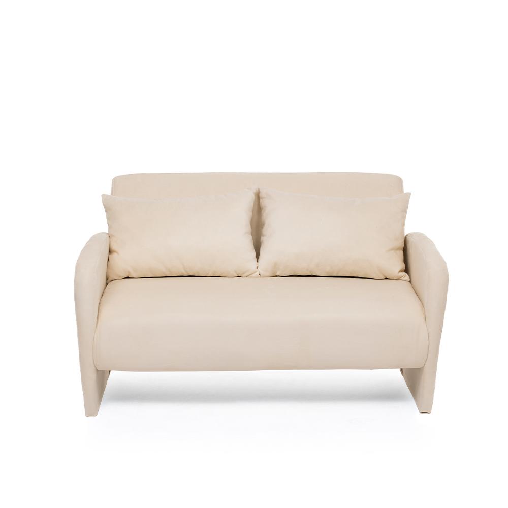 HIRO | Compact 2-Seater Sofa Bed for Small Spaces – Metal Frame, Adjustable Backrest, Converts to 180x120 cm Guest Bed