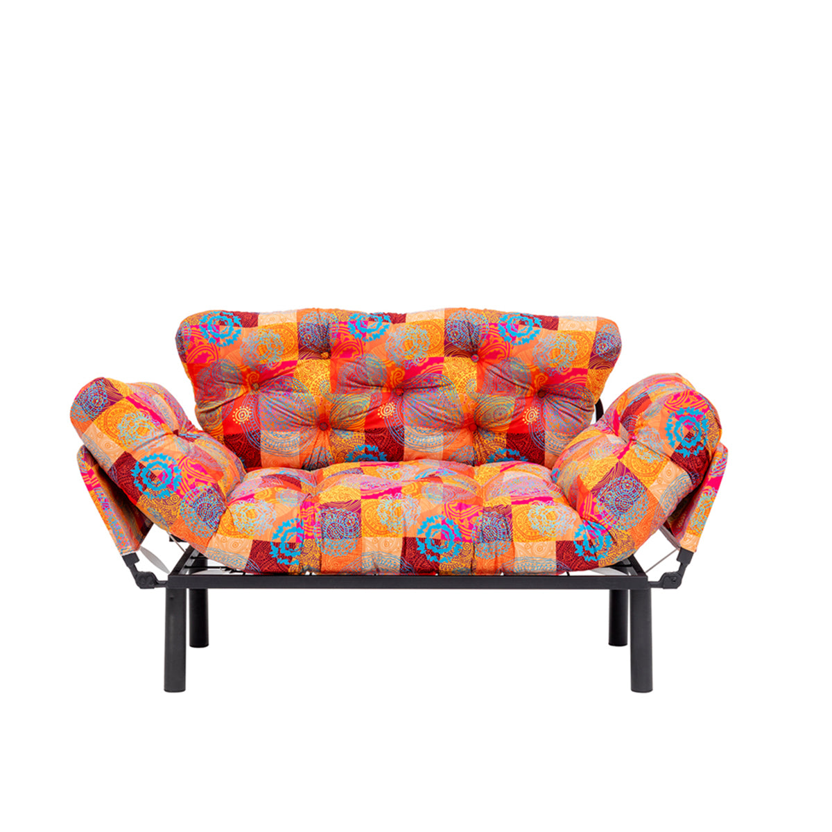 NITTA | 2-Seat Sofa-Bed with Metal Frame & Microfiber Fabric - Easy Clean, High DNS Foam, 200kg Capacity