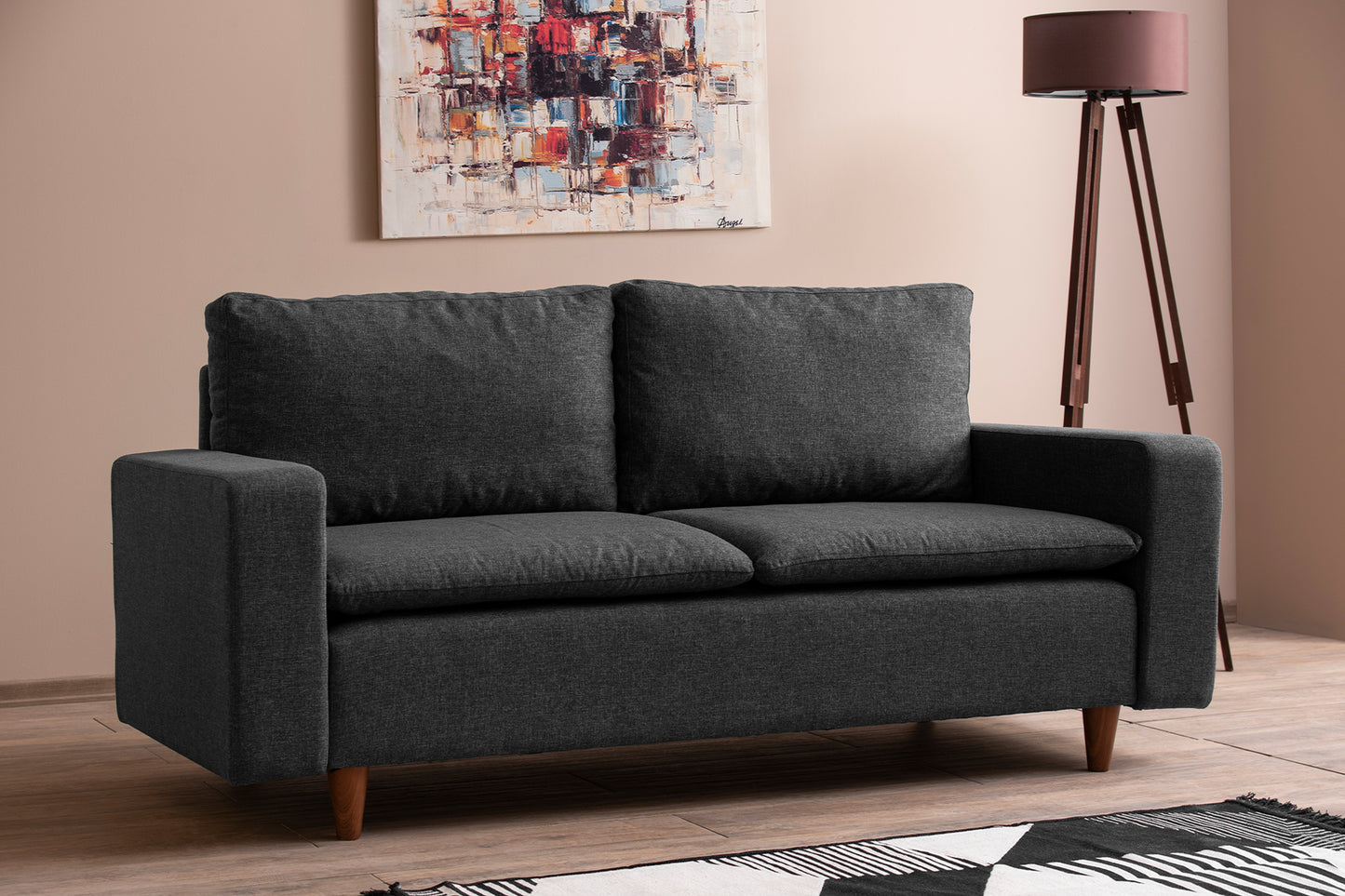LUNGO | Modern 2-Seater Sofa, Durable Metal Frame & High Comfort