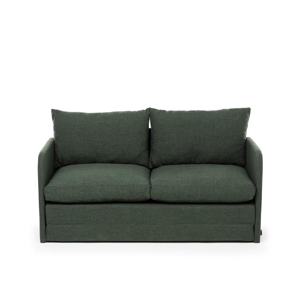 SAGA | Modern 2-Seat Sofa Bed with Metal Frame & Polyester Fabric – 200x120 cm Sleeper