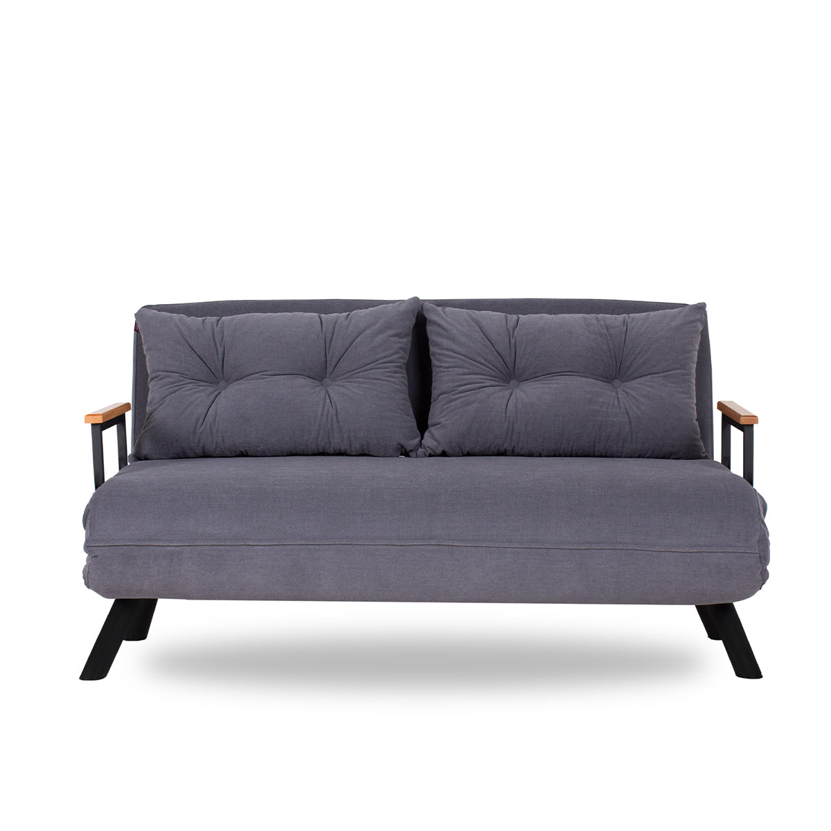 Sando 2-Seater Foldable Sofa Bed – Rebonded Foam, 14-Level Recline, Polyester Fabric