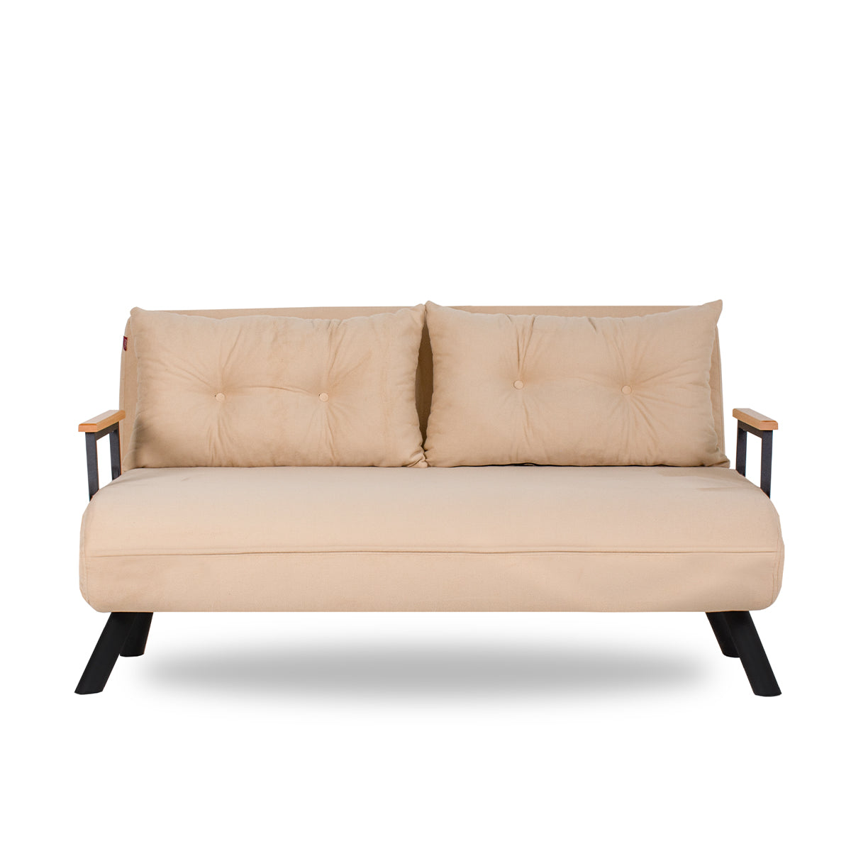 Sando 2-Seater Foldable Sofa Bed – Rebonded Foam, 14-Level Recline, Polyester Fabric
