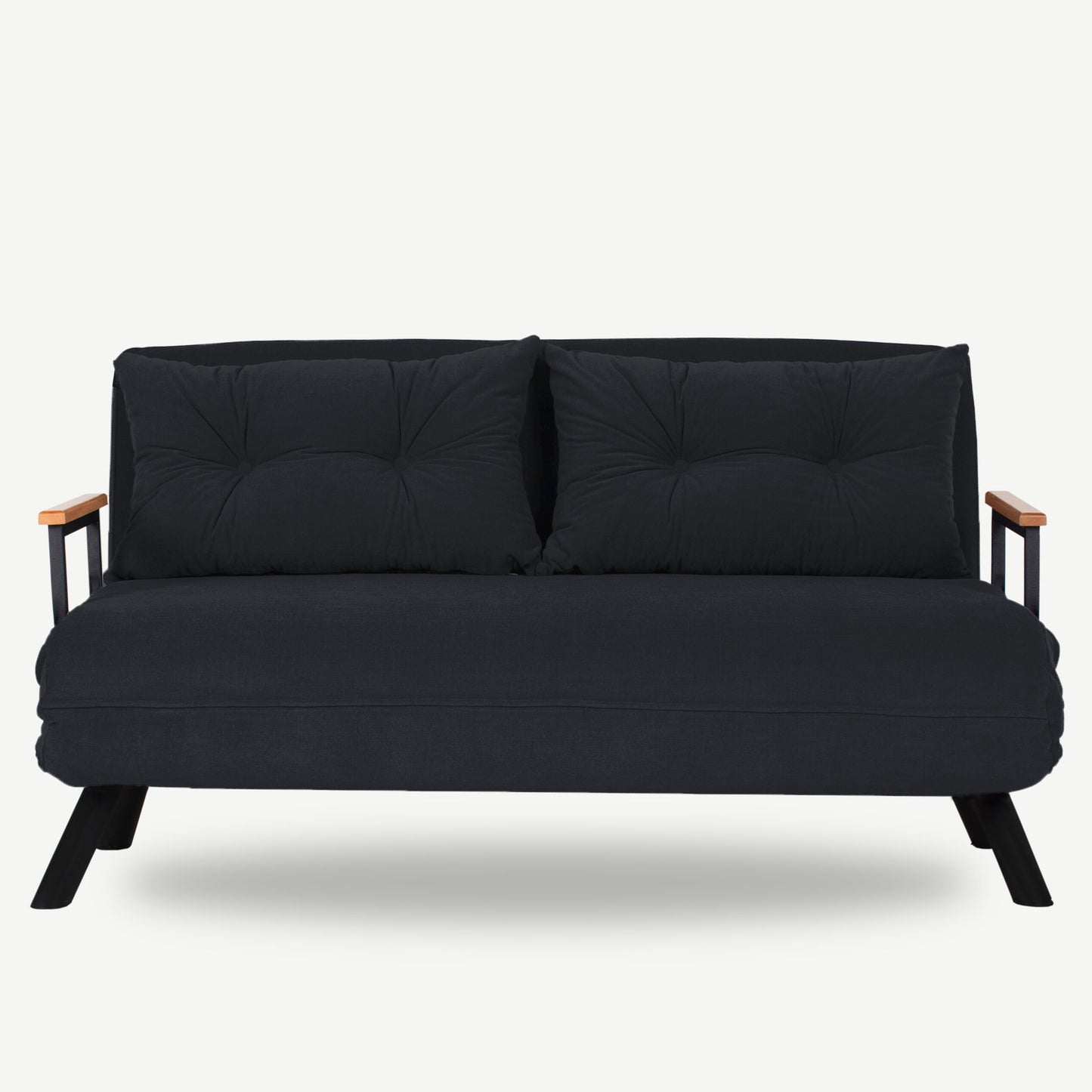 Sando 2-Seater Foldable Sofa Bed – Rebonded Foam, 14-Level Recline, Polyester Fabric
