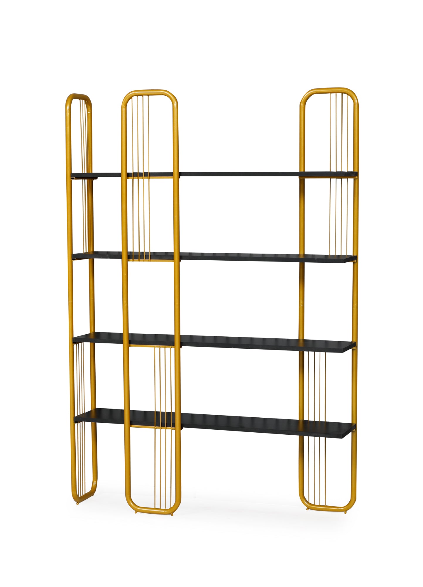Sierre Particle Board Bookcase – 100% Metal Frame, Additional Storage, 125 cm Wide