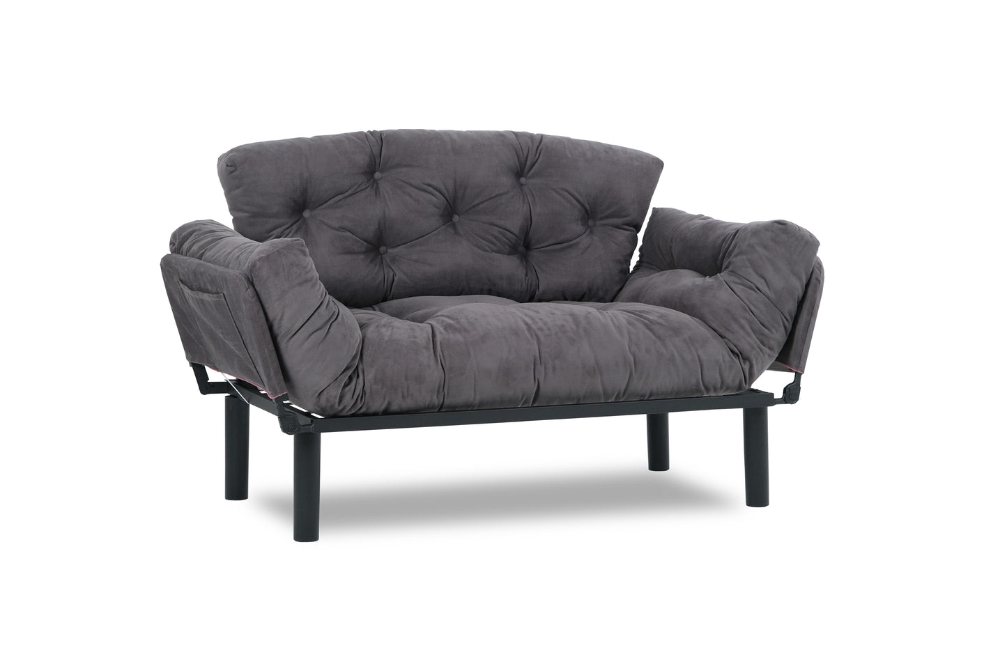 NITTA | 2-Seat Sofa-Bed with Metal Frame & Microfiber Fabric - Easy Clean, High DNS Foam, 200kg Capacity