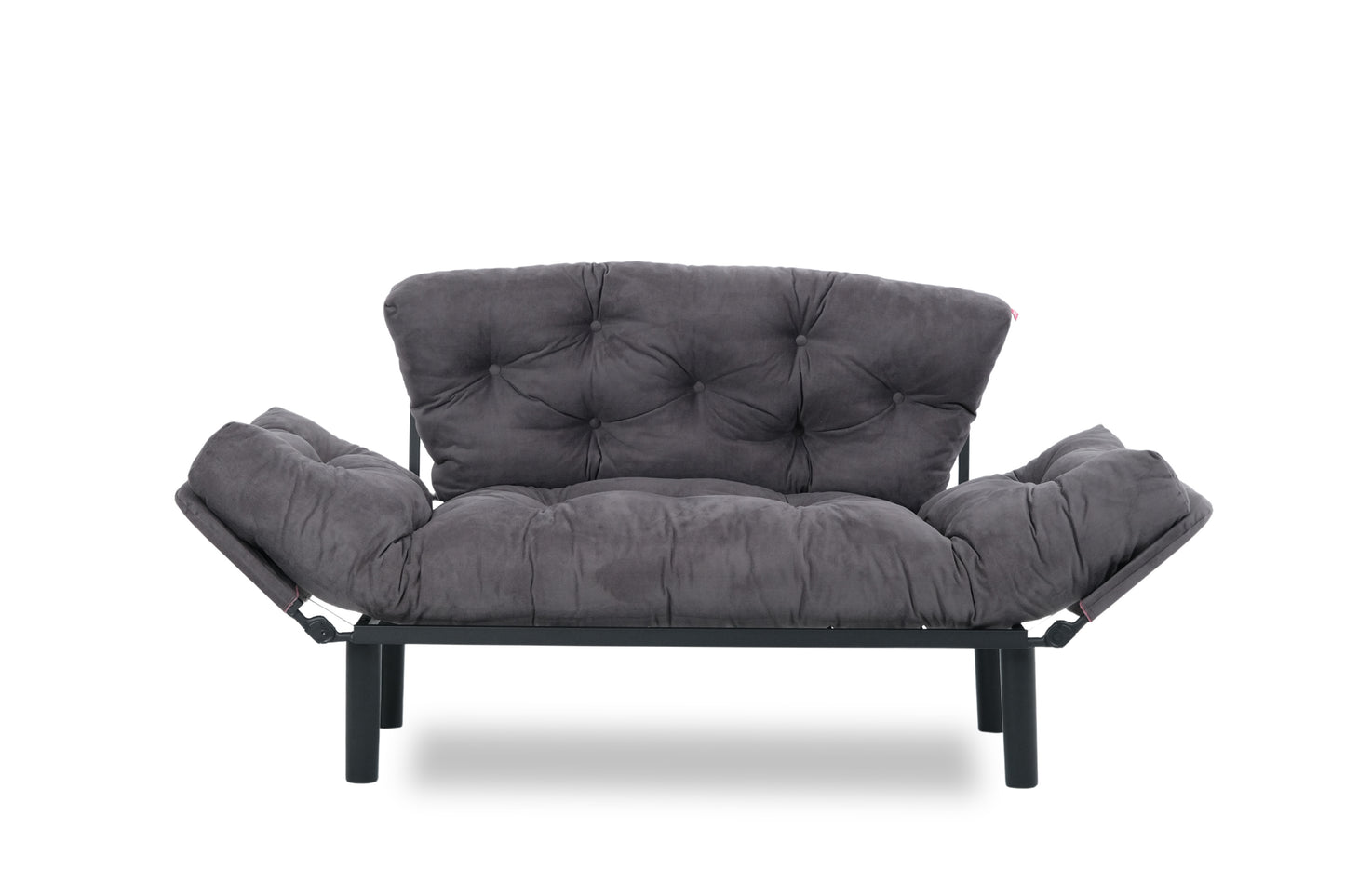 NITTA | 2-Seat Sofa-Bed with Metal Frame & Microfiber Fabric - Easy Clean, High DNS Foam, 200kg Capacity