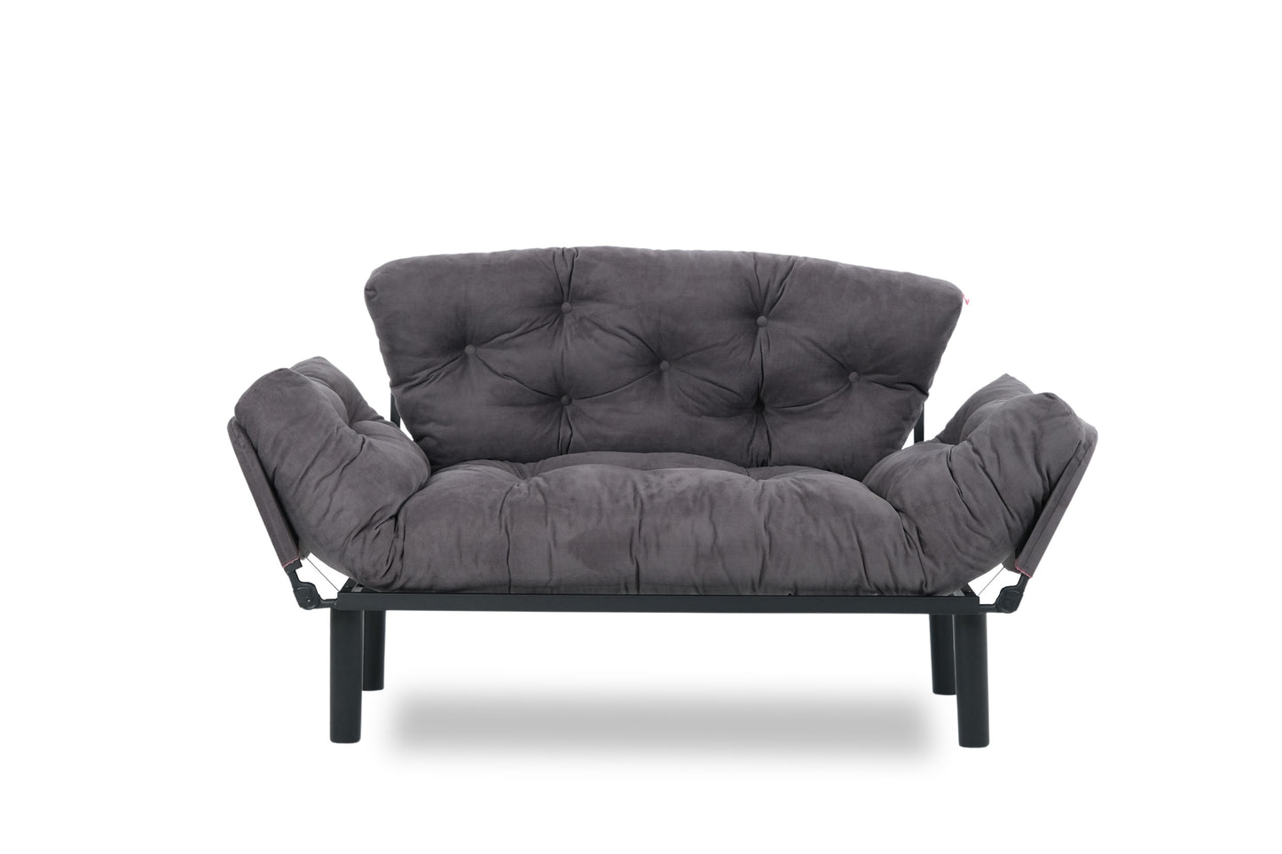 NITTA | 2-Seat Sofa-Bed with Metal Frame & Microfiber Fabric - Easy Clean, High DNS Foam, 200kg Capacity