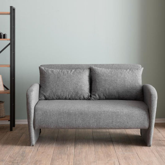 HIRO | Compact 2-Seater Sofa Bed for Small Spaces – Metal Frame, Adjustable Backrest, Converts to 180x120 cm Guest Bed