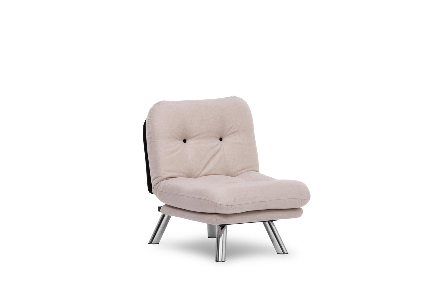 MISA |  Linen Sofa Bed with Metal Frame & Adjustable Backrest – 110x70 cm Bed Size