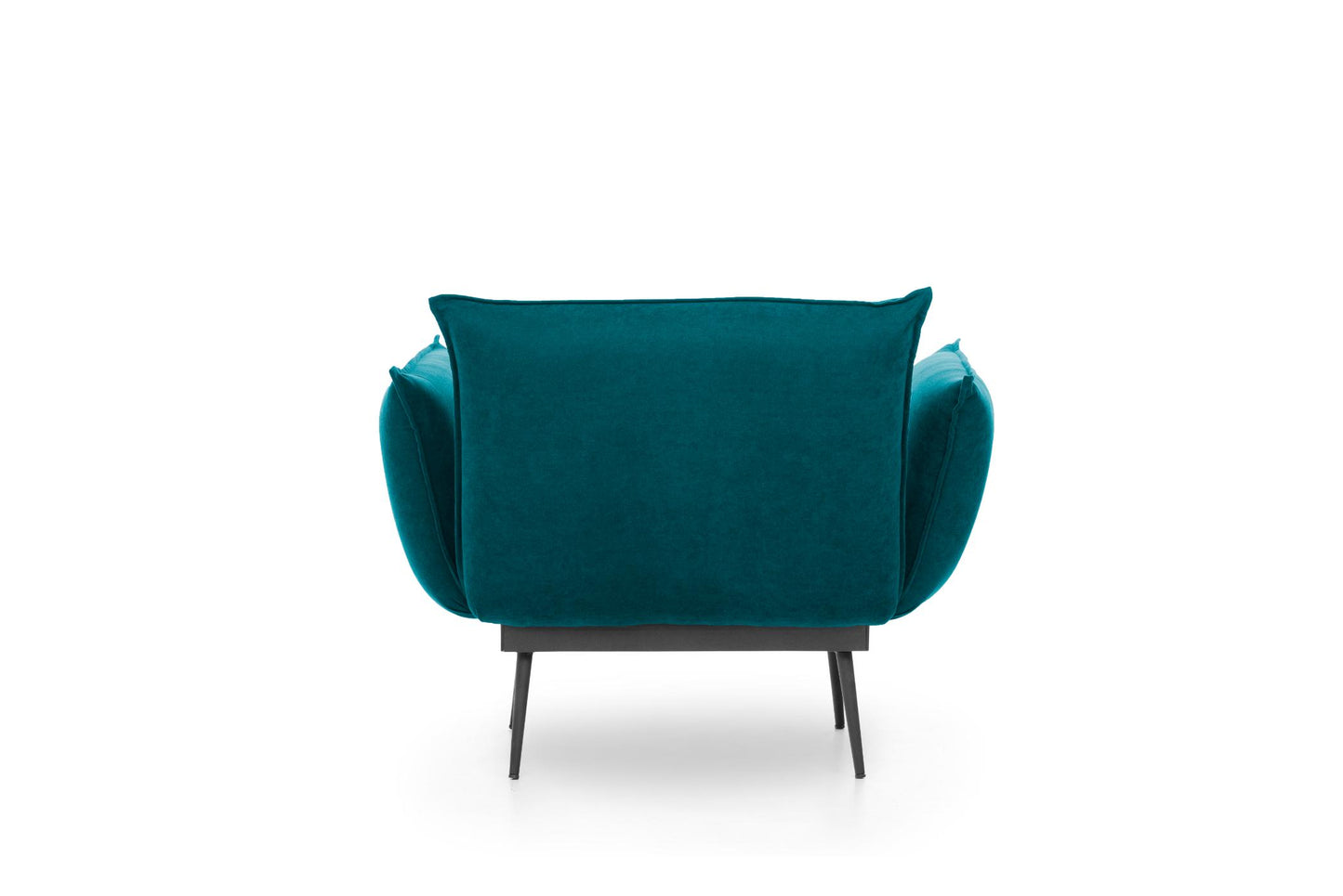 Square Upholstered Tuffet with Metal Frame – Polyester Fabric, 75cm Wide Seat