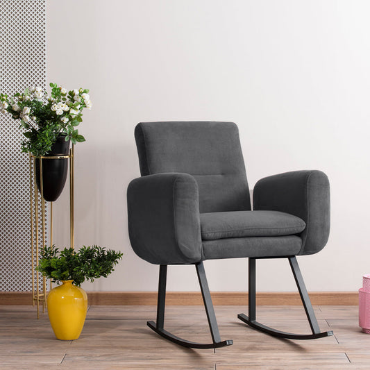 KONO | Ergonomic Metal Rocking Chair – Adjustable Backrest, High-Density Foam | 99 cm Height