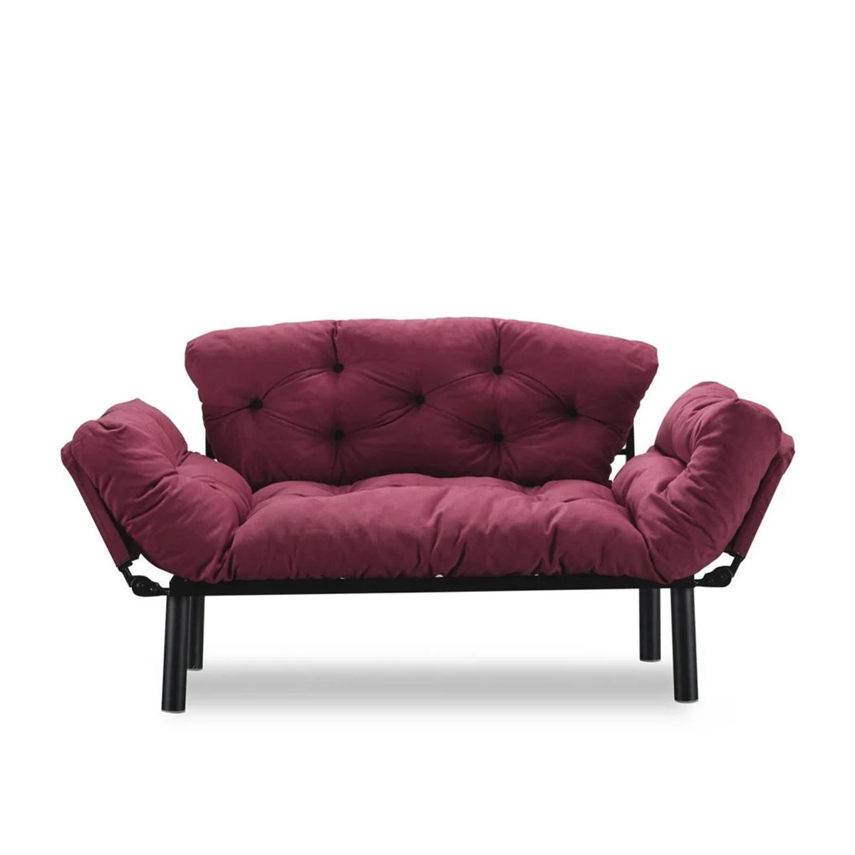 NITTA | 2-Seat Sofa-Bed with Metal Frame & Microfiber Fabric - Easy Clean, High DNS Foam, 200kg Capacity