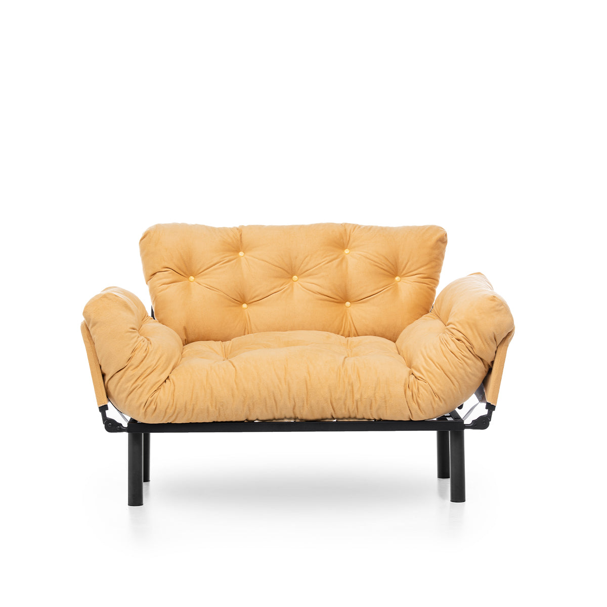 NITTA | 2-Seat Sofa-Bed with Metal Frame & Microfiber Fabric - Easy Clean, High DNS Foam, 200kg Capacity