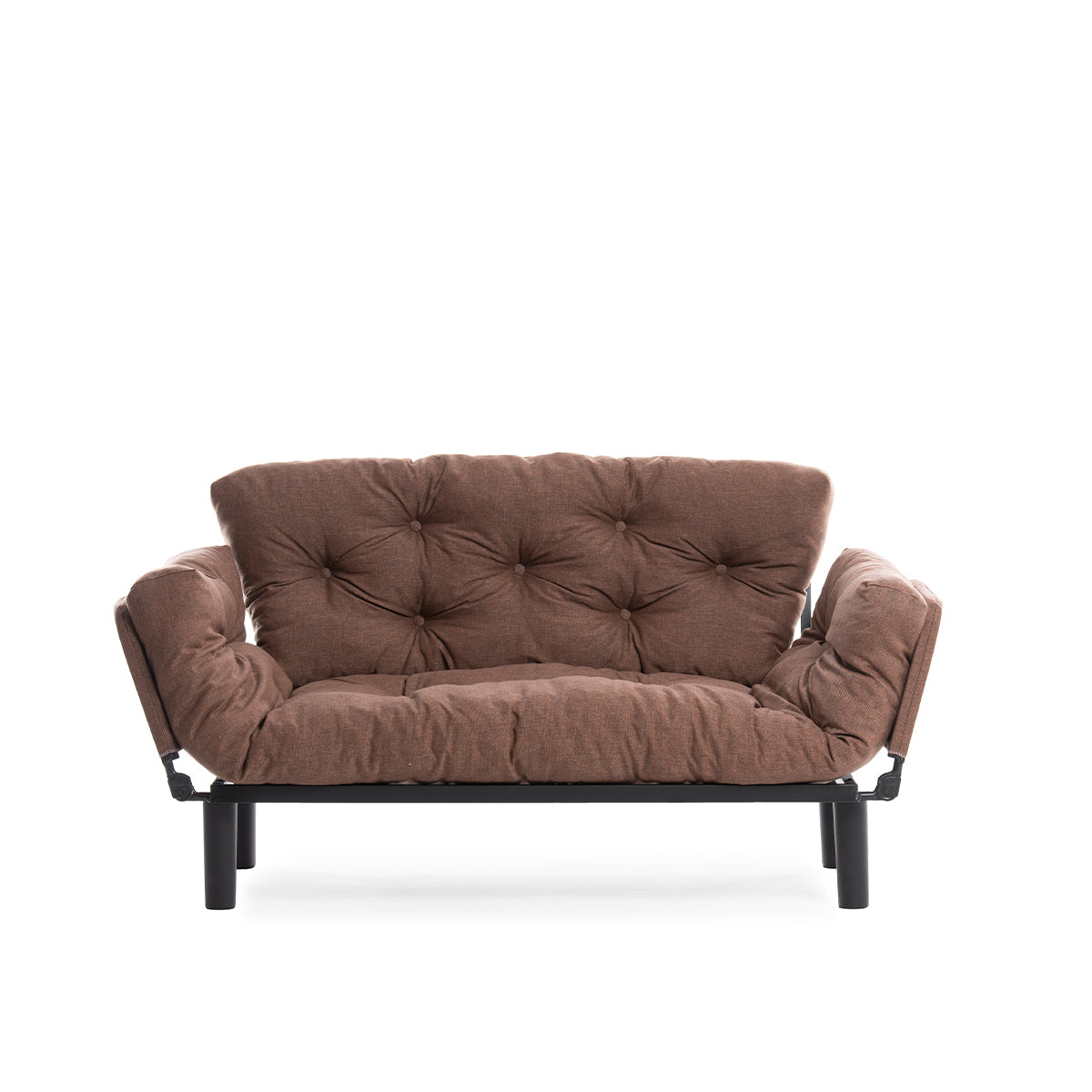 NITTA | 2-Seat Sofa-Bed with Metal Frame & Microfiber Fabric - Easy Clean, High DNS Foam, 200kg Capacity