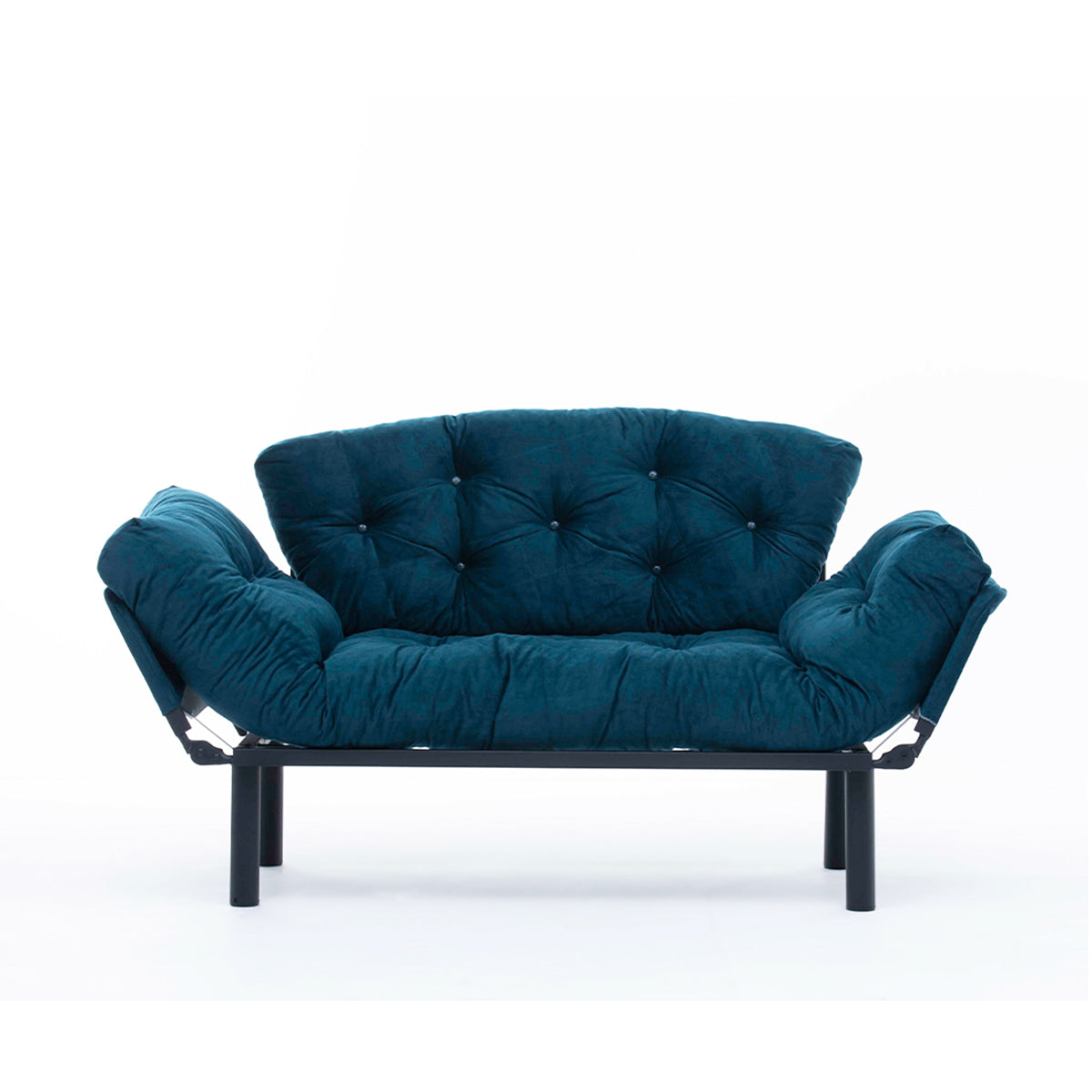 NITTA | 2-Seat Sofa-Bed with Metal Frame & Microfiber Fabric - Easy Clean, High DNS Foam, 200kg Capacity