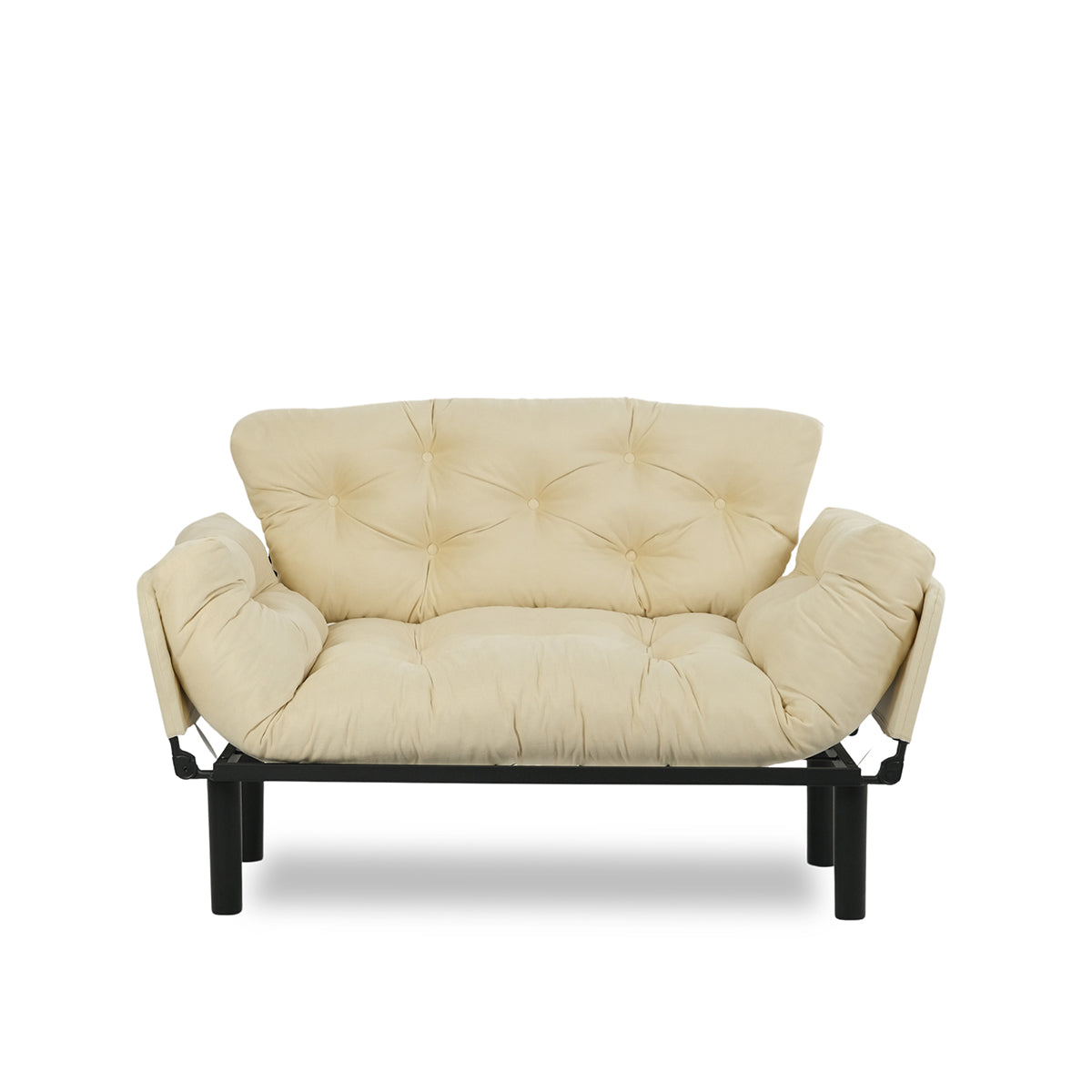 NITTA | 2-Seat Sofa-Bed with Metal Frame & Microfiber Fabric - Easy Clean, High DNS Foam, 200kg Capacity