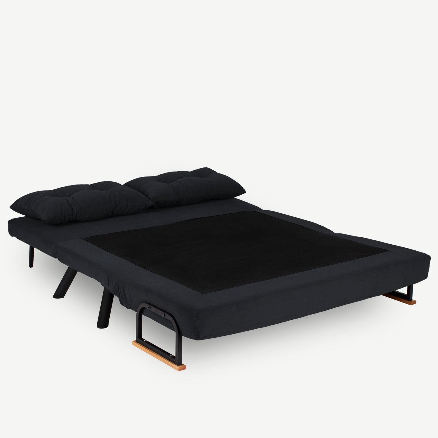 Sando 2-Seater Foldable Sofa Bed – Rebonded Foam, 14-Level Recline, Polyester Fabric