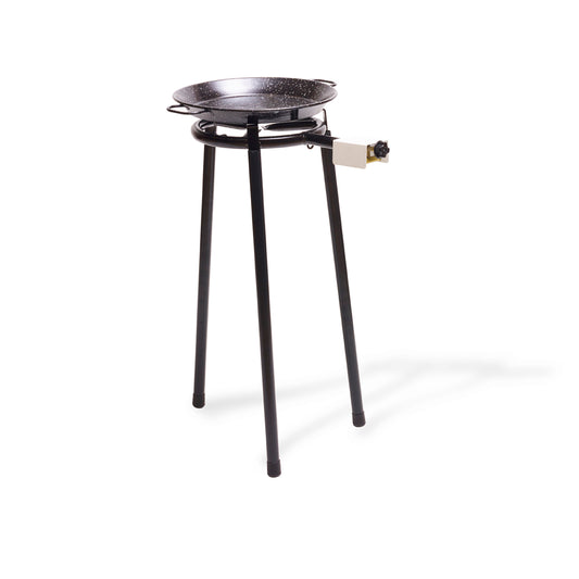 Smalto | Portable BBQ Grill with Double-Ring Burner - 100% Metal, Scratch-Resistant, Outdoor Cooking Tripod