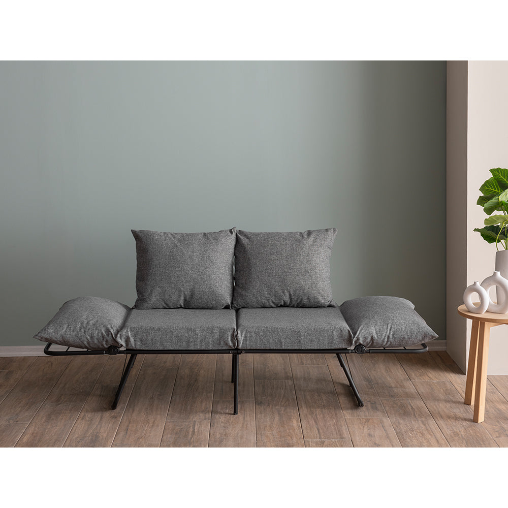 VIPER | Modern 2-Seat Metal Frame Sofa Bed with Adjustable Arms & High-Density Foam