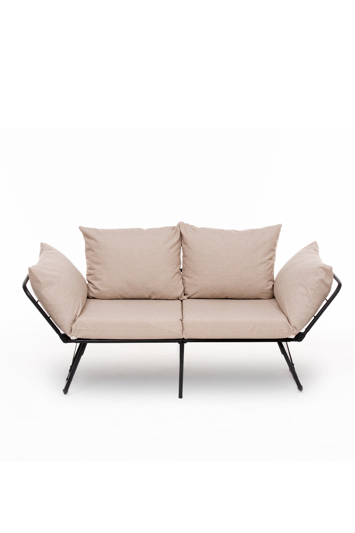 VIPER | Modern 2-Seat Metal Frame Sofa Bed with Adjustable Arms & High-Density Foam
